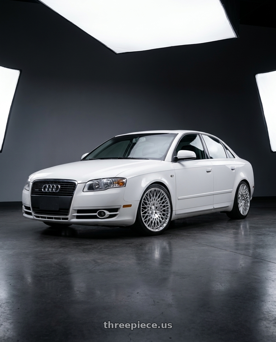 2010 Audi A4 B7 with Avant Garde Wheels M540 5X112 18x9 +48 Silver Machined wheels