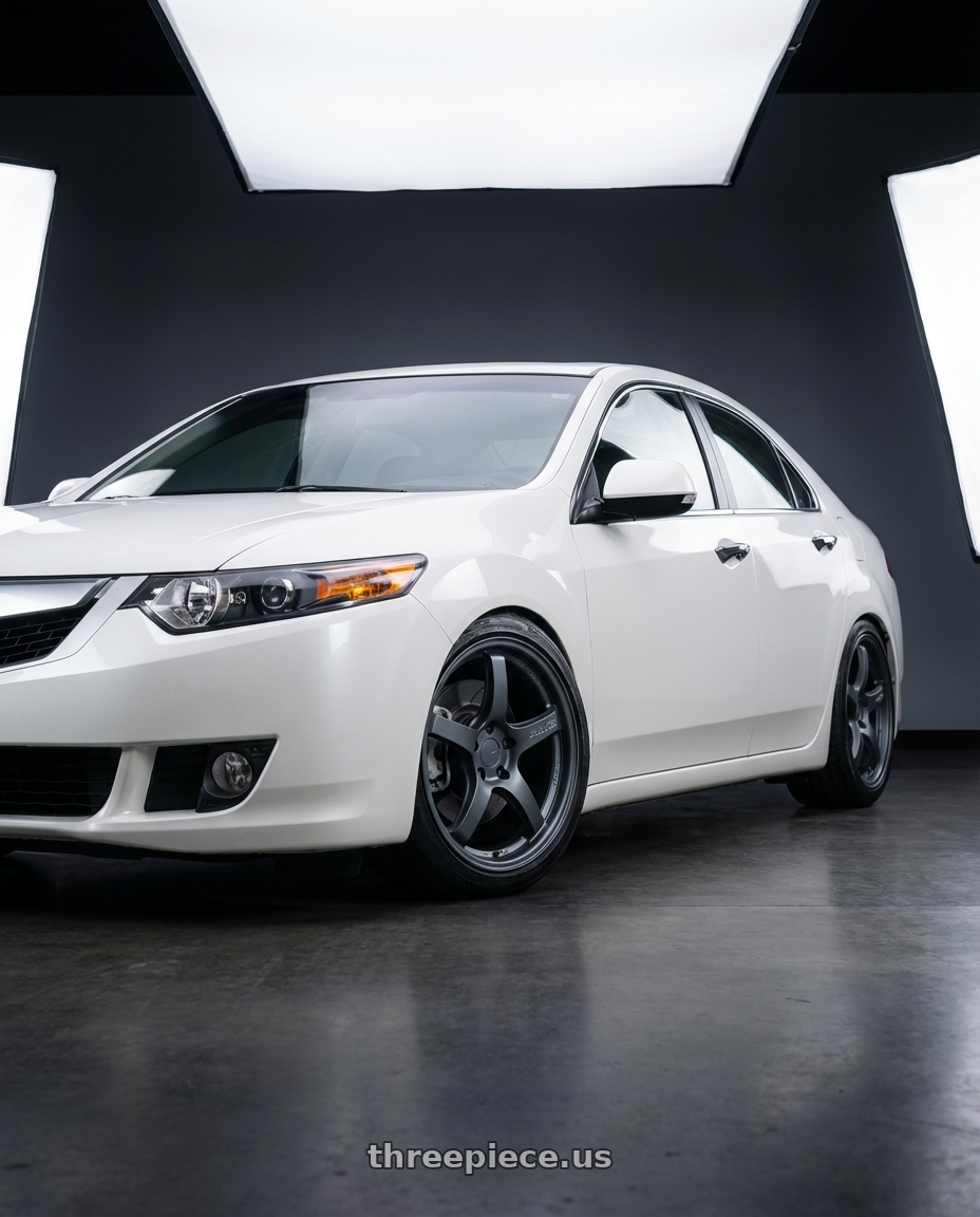 2013 Acura TSX with Gram Lights 57CR 5x114.3 18x9.5+12 Gunblue II wheels