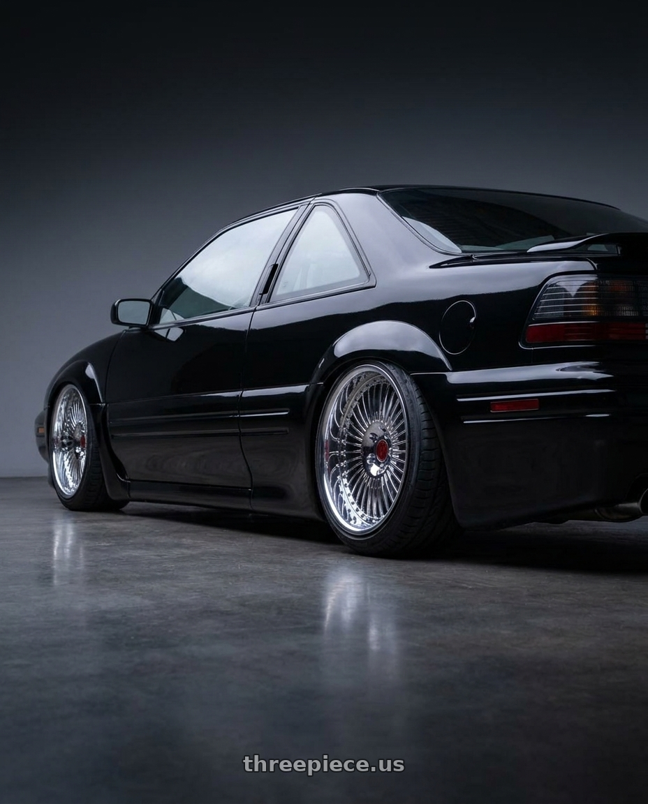 1995 pontiac grand prix with Heritage Wheel SENDAI wheels rear three quarter view slight stretch tires