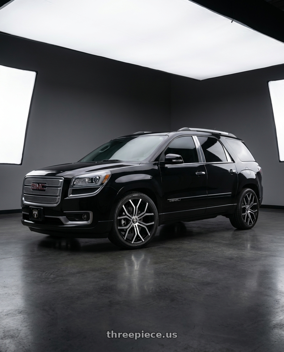 2016 GMC Acadia Denali AWD with DUB 1PC S209 ROYALTY 6X120/6X132 22X9.5 +30 GLOSS MACHINED DOUBLE DARK TINT wheels
