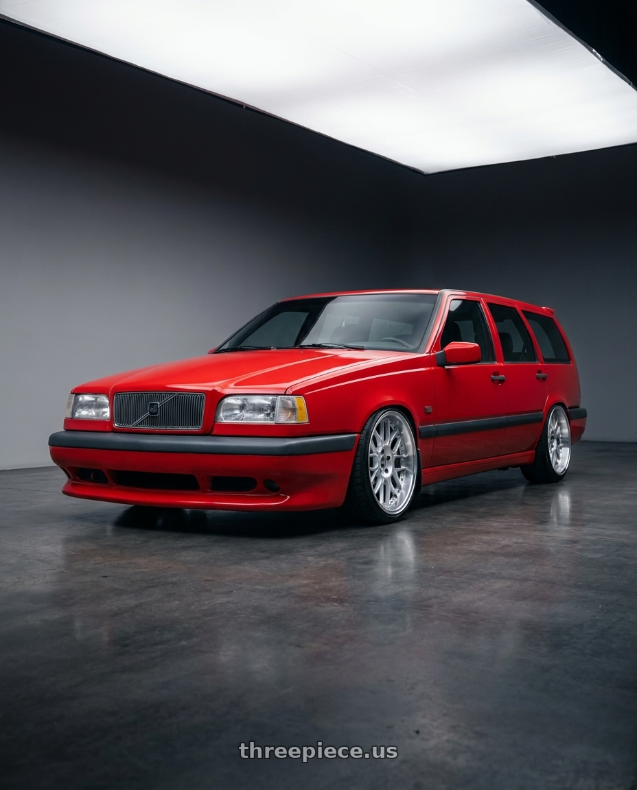 1994 Volvo 850 turbo wagon with ESR Wheels CS18 5x112 18x8.5 +40 Hyper Silver wheels