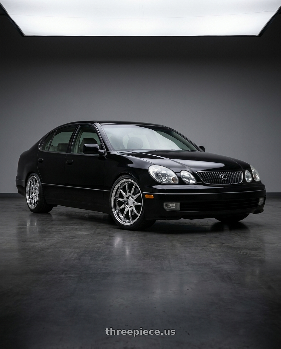 2001 Lexus GS300 with Aodhan DS02 5x114.3 18x9.5+30 Vacuum Chrome wheels