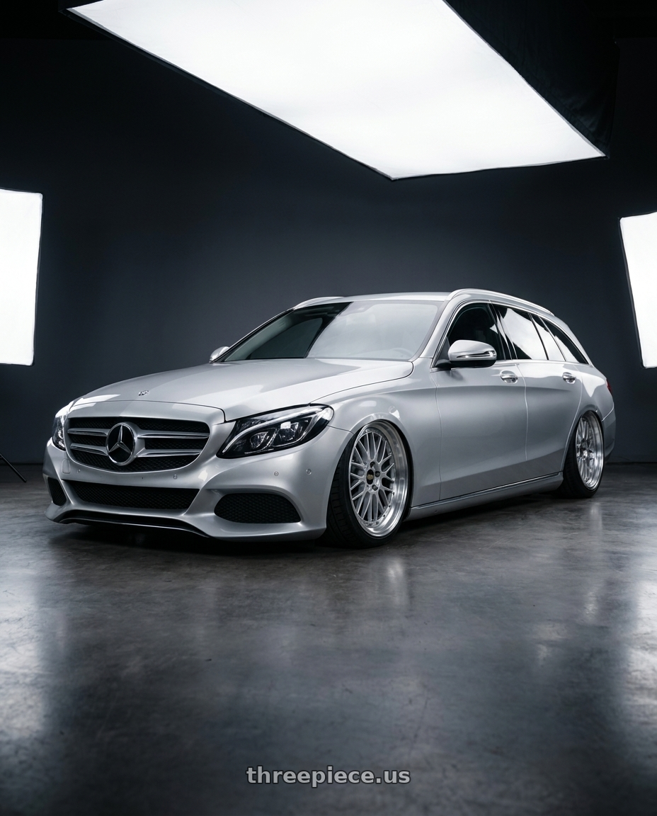 2014 Mercedes benz c class s205 c200 with BBS LM 5x112 19x9.0+42 Diamond Silver wheels