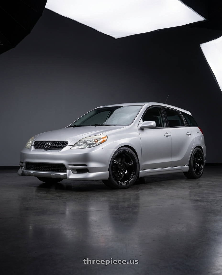 2003 Toyota Matrix Xrs with Gram Lights 57CR 4x100 17x7 +40 Gloss Black wheels