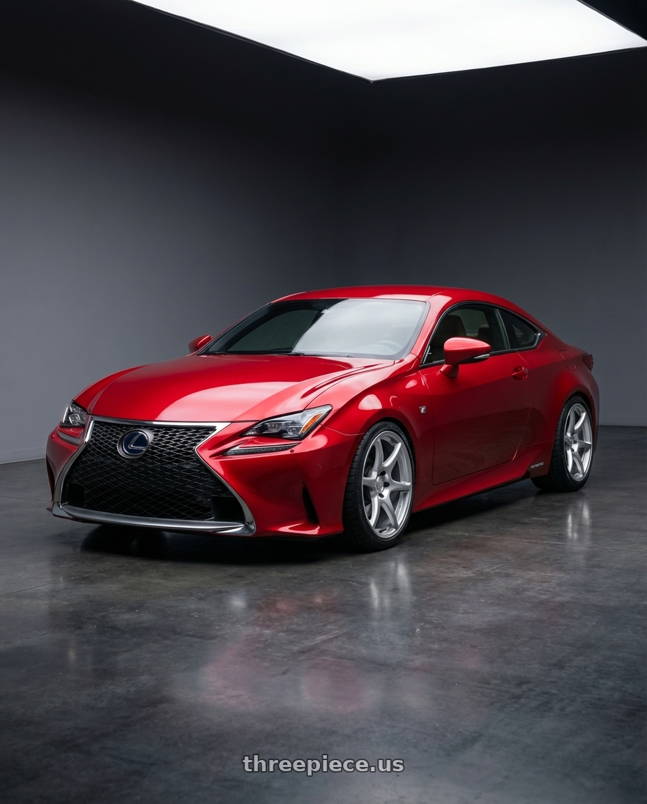 2018 Lexus RC F with Kansei K11S Tandem 5x114.3 19x9.5 12 Hyper Silver wheels