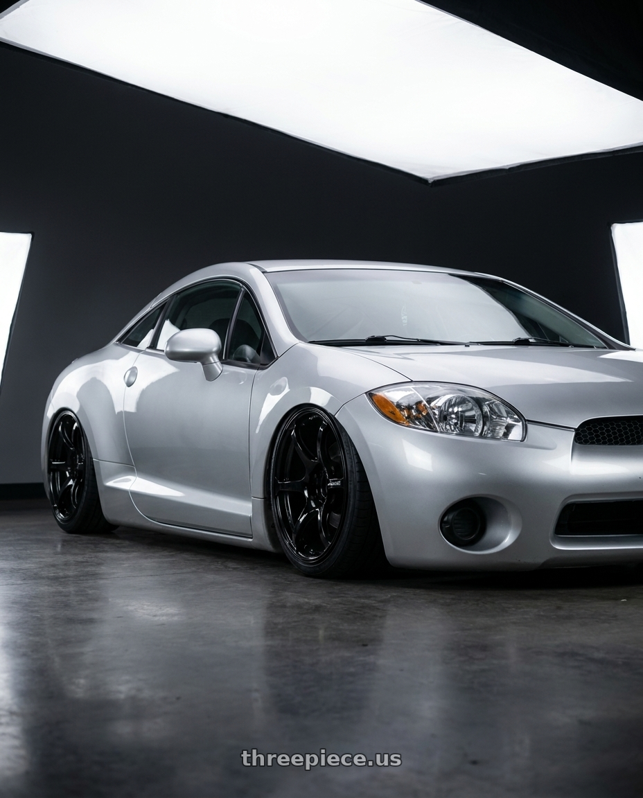 2010 Mitsubishi Eclipse with Advan RGIII 5x114.3 19x9.0+25 Gloss Black wheels