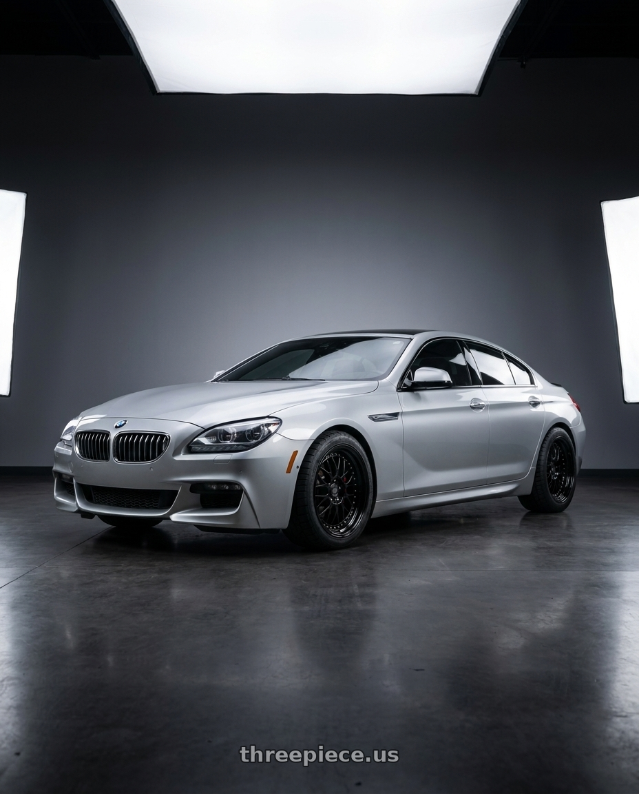 2013 bmw 640i grand coupe with ESR Wheels SR SERIES SR01 5x120 18x9.5 +35 Gloss Black wheels
