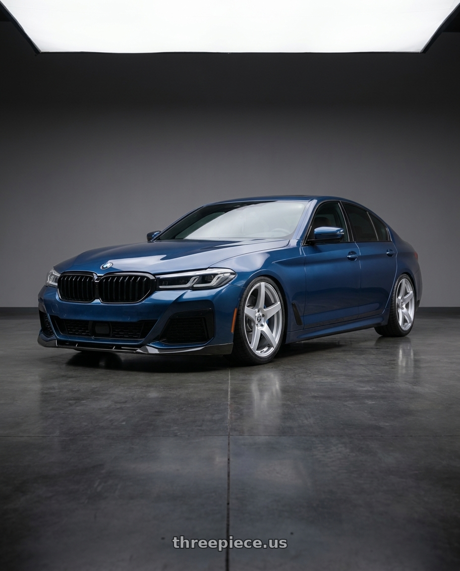 2023 BMW 540i with Forgestar CF5 5x114.3 20x9 +35 Gloss Silver wheels