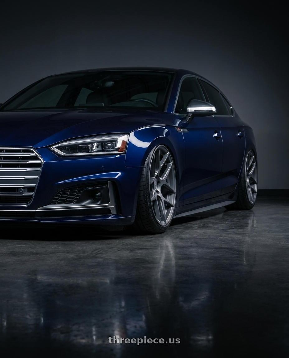 2014 Audi S5 B8 with Aodhan AFF2 5x112 19x9.5+35 Matte Gray wheels