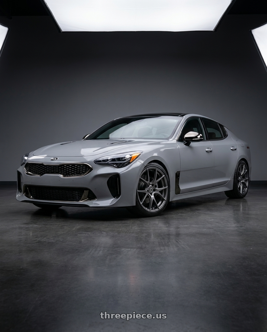 2021 Kia Stinger GT-Line with Forgestar CF5V 5x114.3 19x9 +35 Gloss Anthracite wheels