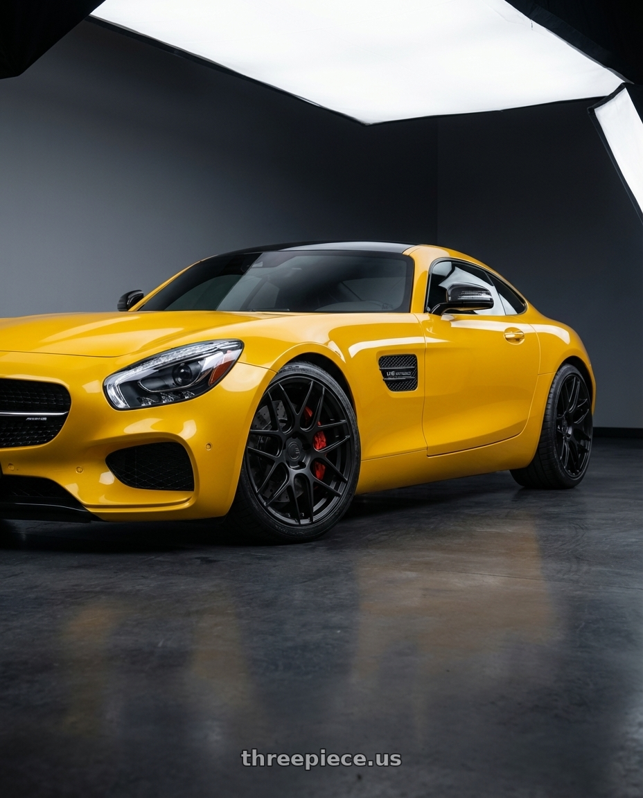 2019 Mercedes-Benz AMG GT with Aodhan AFF2 5x112 19x9.5+35 Matte Black wheels