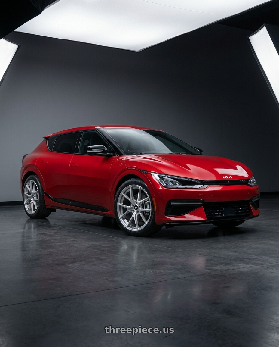 2024 kia ev6 with Fittipaldi 360BS 5x114.3 20x8.5 +38 Brushed Silver wheels