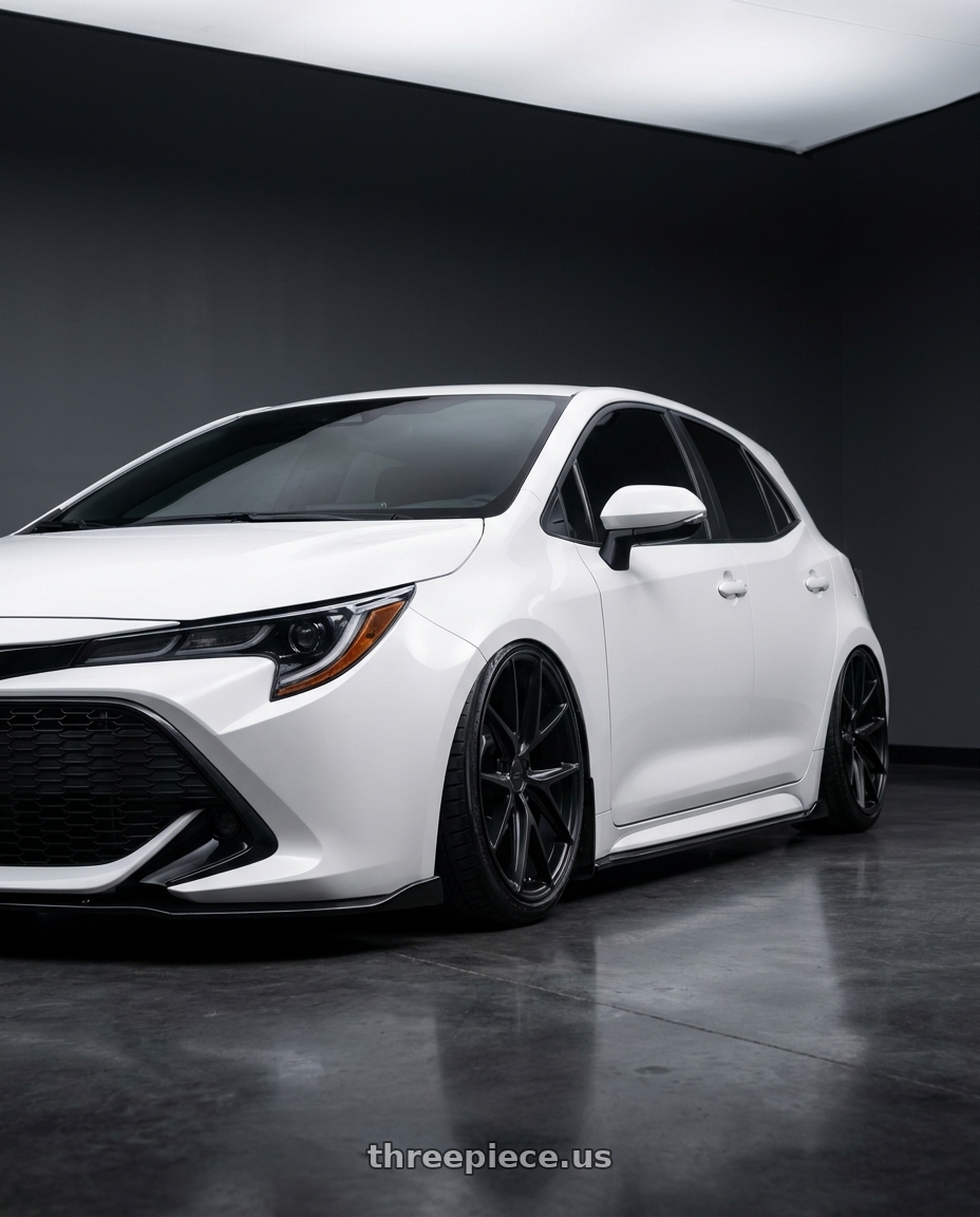 2023 Toyota Corolla Hatchback with Niche 1PC M117 MISANO 5X114.3 18X8 +42 MATTE BLACK wheels