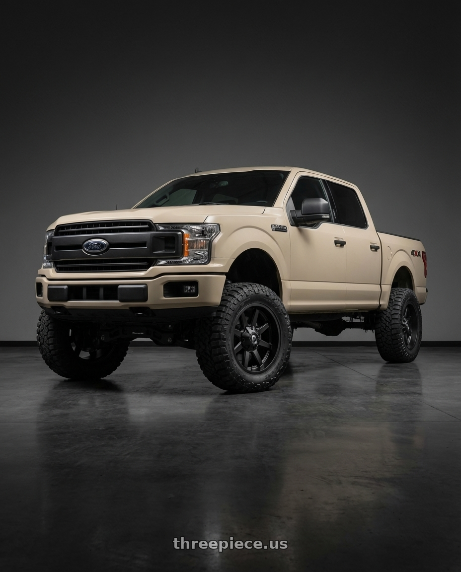 2019 Ford F-150 with Fuel 1PC D436 MAVERICK 6X135/6X139.7 22X9.5 +20 SATIN BLACK wheels
