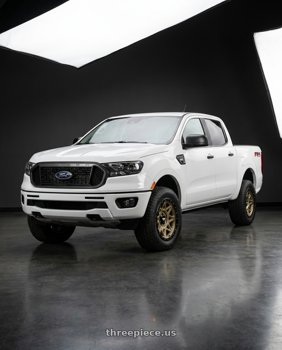 2021 Ford Ranger XL with Dirty Life Theory 9305 6x139.7 17x9-12 Matte Gold W/Matte Black Lip wheels
