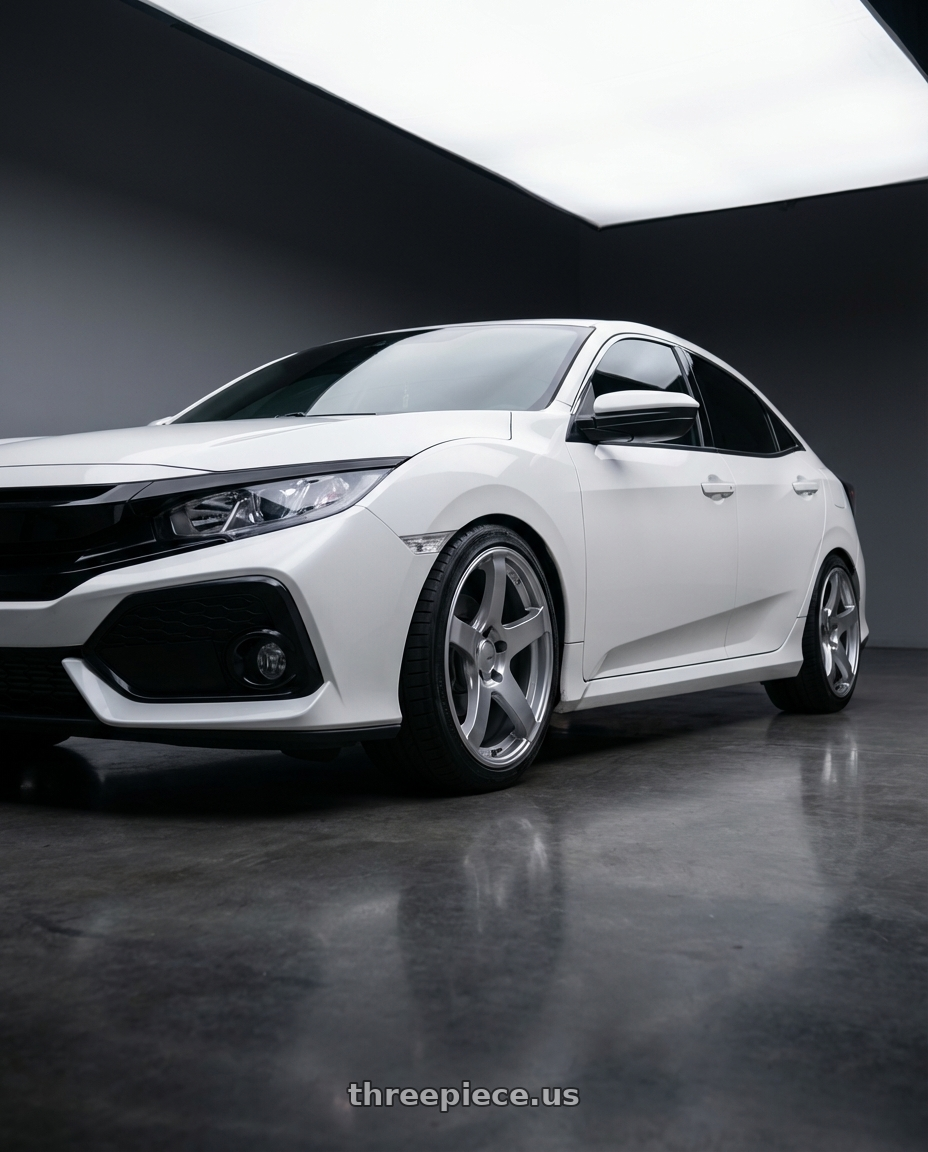 2024 Honda Civic with Ssr Gtv01 5x114.3 18x9+35  GLARE SILVER wheels