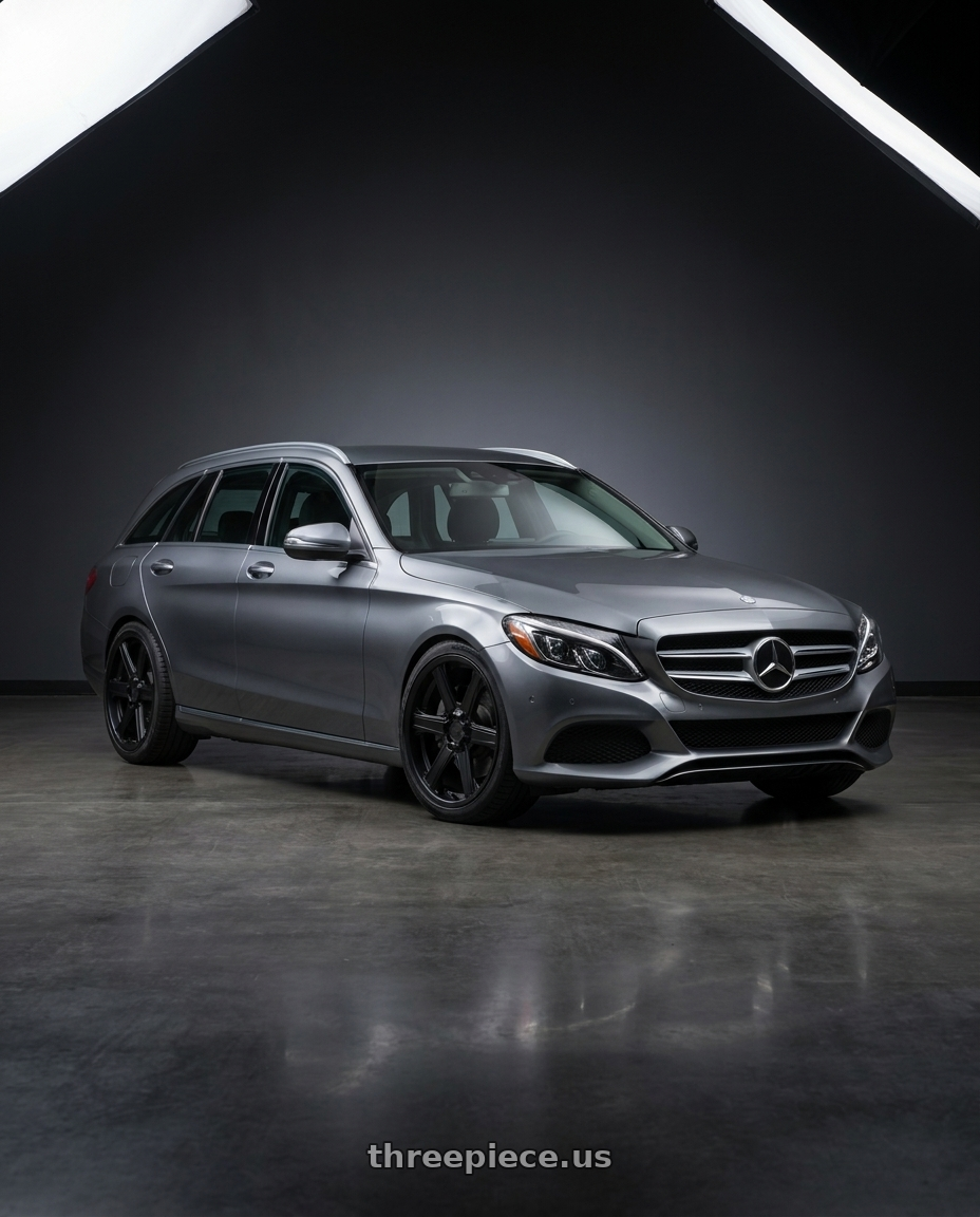 2015 Benz C200 Estate with Enkei BHAWK 6x139.7 18x8.5+30 Black wheels