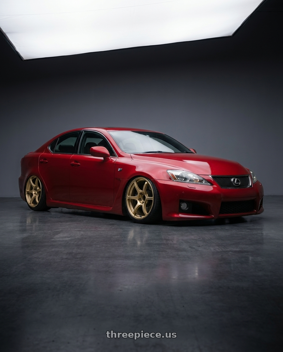 2012 Lexus IS-F with Advan RGIII 5x114.3 19x10.5+15 Gold wheels