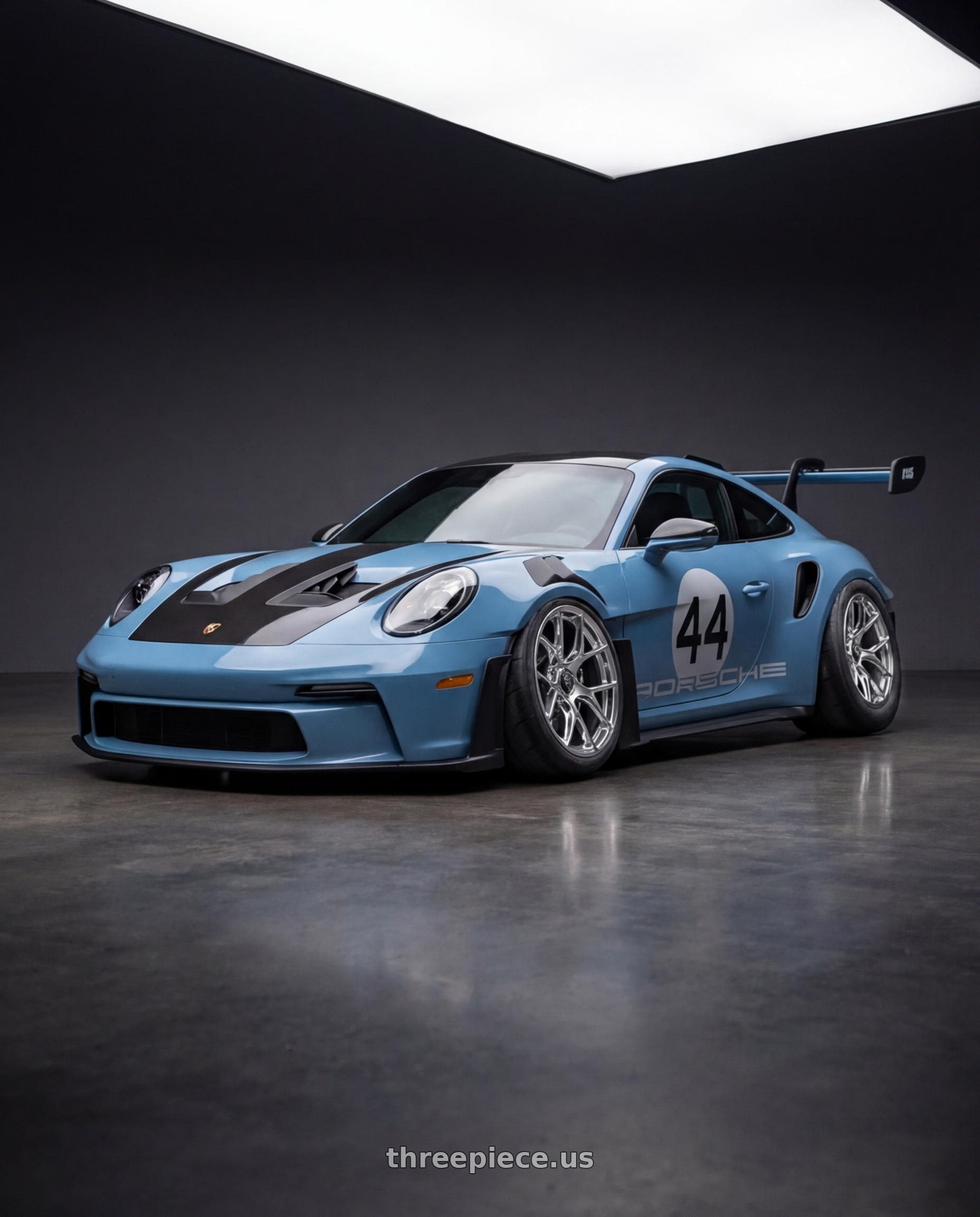 2024 Porsche 911 GT3 RS with OE Performance 176 6x139.7 20x9 +24 Chrome Plated wheels