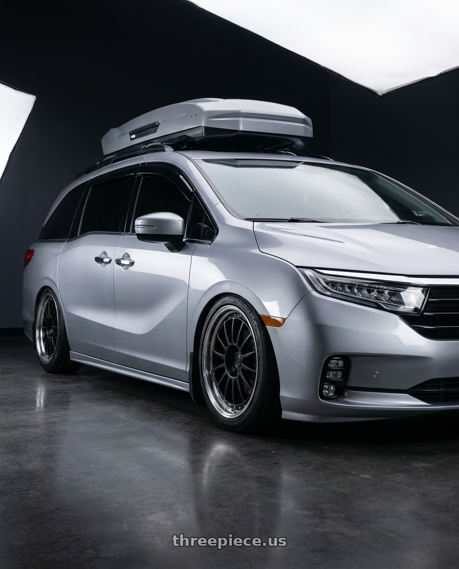2024 Honda Odyssey with SSR Professor TF1 5x120 20X8.5+43 SL Disk Flat Black wheels