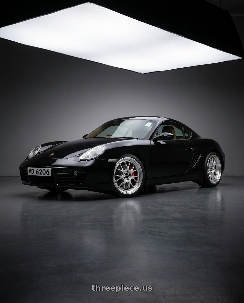 2009 Porsche Cayman with BBS LM-R 5x114.3 19x8.5+43 Diamond Silver wheels