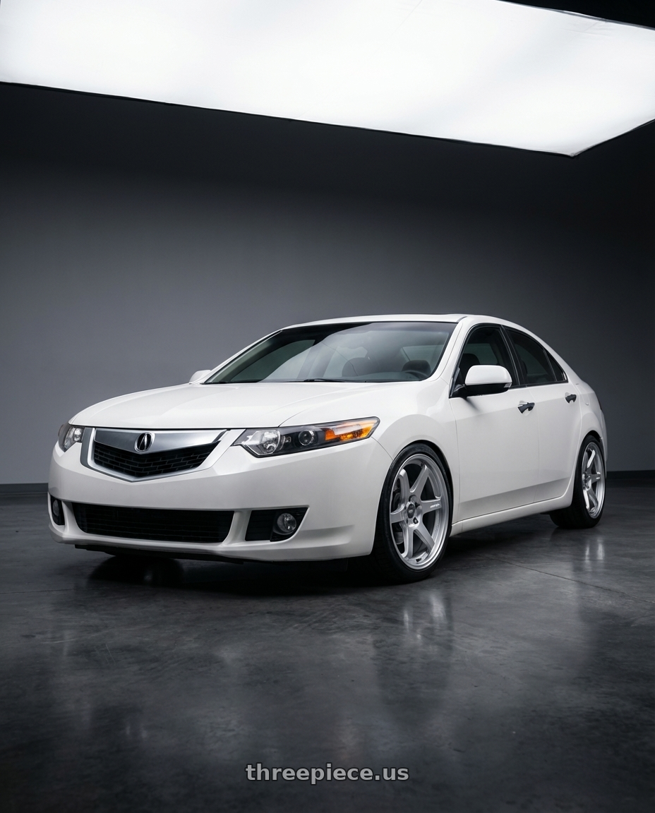 2013 Acura TSX with ESR Wheels APEX SERIES AP6 5x114.3 18x8.5 +30 Hyper Silver wheels