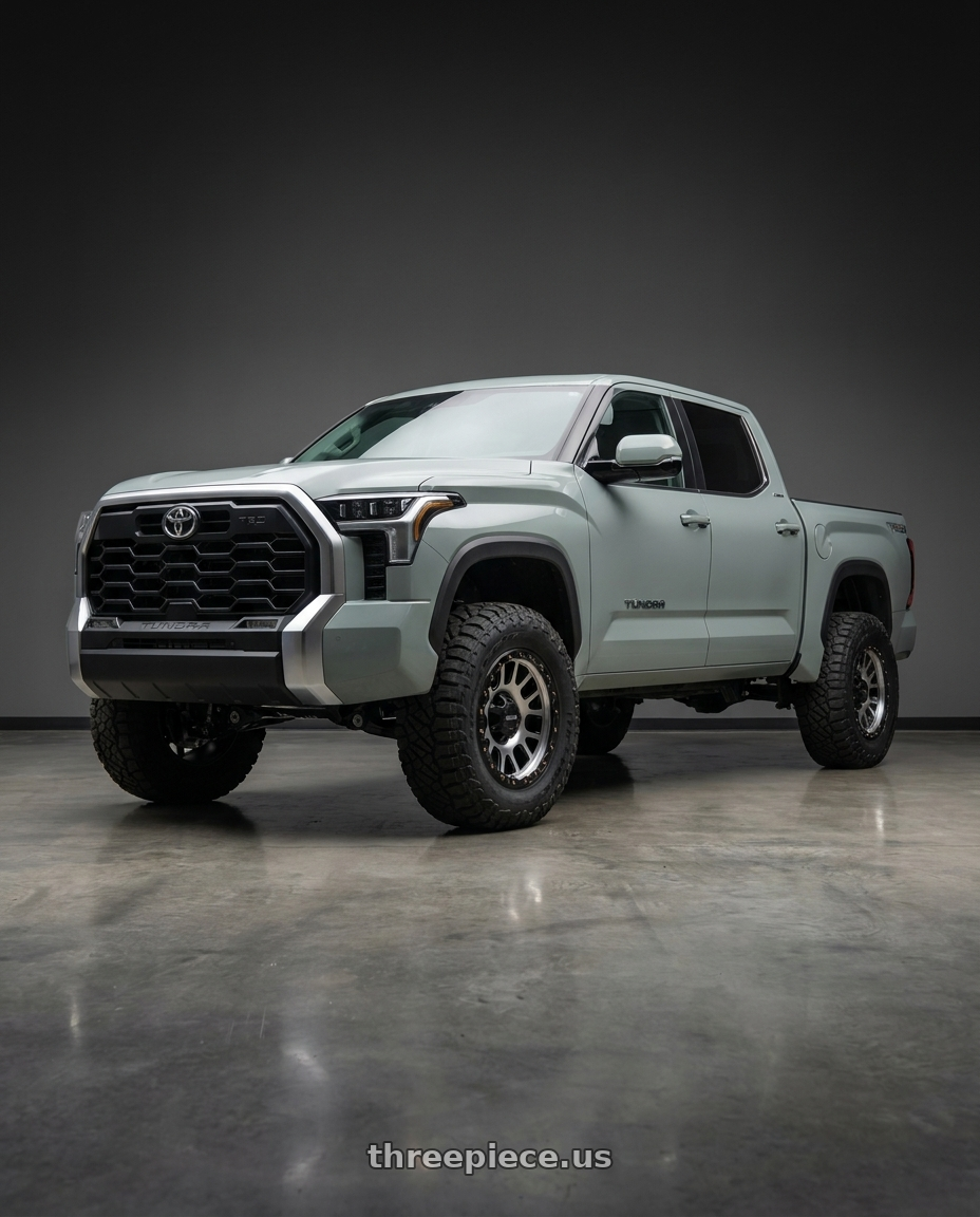2024 Toyota Tundra with Vision Off-Road 111 Nemesis 6x139.7 20x9+0 Matte Black Machined Face wheels