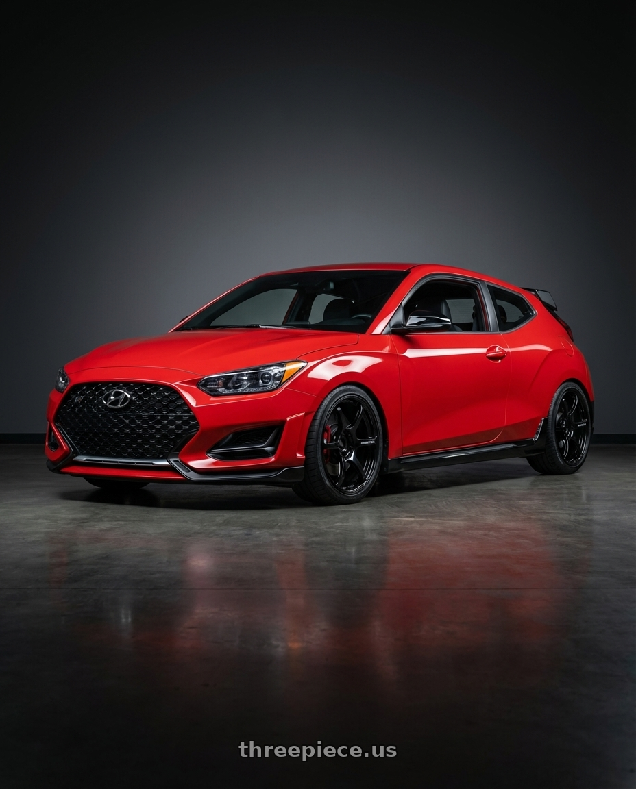 2022 Hyundai Veloster N with Advan RGIII 5x114.3 19x10.5+15 Gloss Black wheels