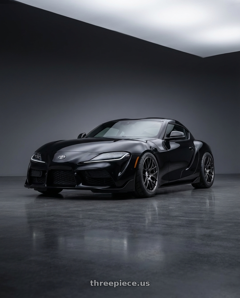 2026 toyota Supra final edition nocturnal black  with Work Emotion m8r 5x100 19x9.5 +38 Glim Black wheels