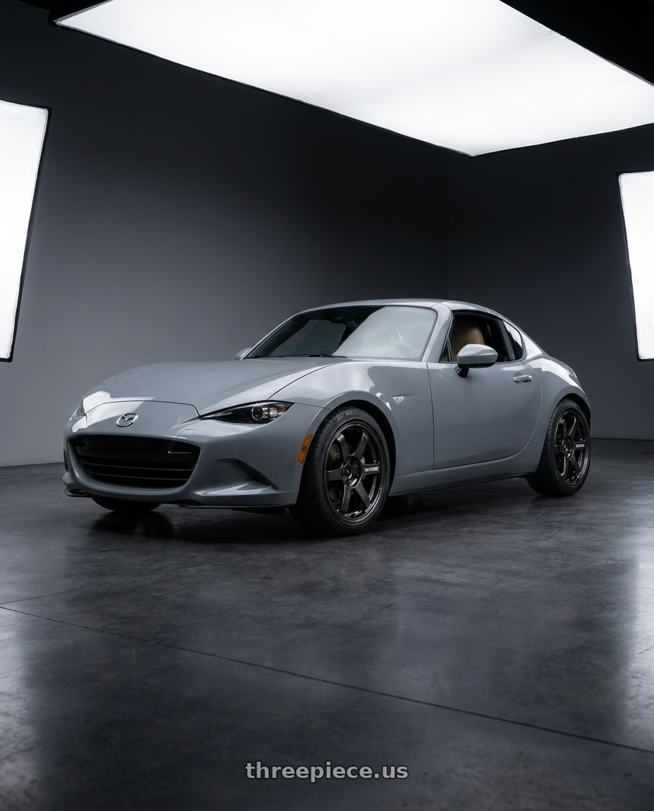 2025 mazda mx5 rf gt with Volk Racing TE37 Saga S-Plus 4x100 17x8.5+40 Diamond Dark Gunmetal wheels