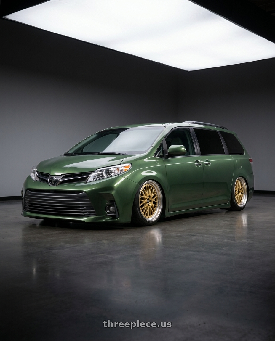 2018 Toyota sienna with BBS LM 5x112 19x9.0+42 Gold wheels