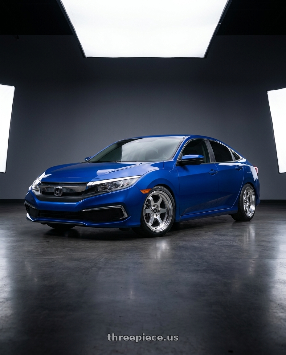2020 honda civic lx sedan with MST Wheels Time Attack 5x114.3 16x8.0 +20 Machined wheels