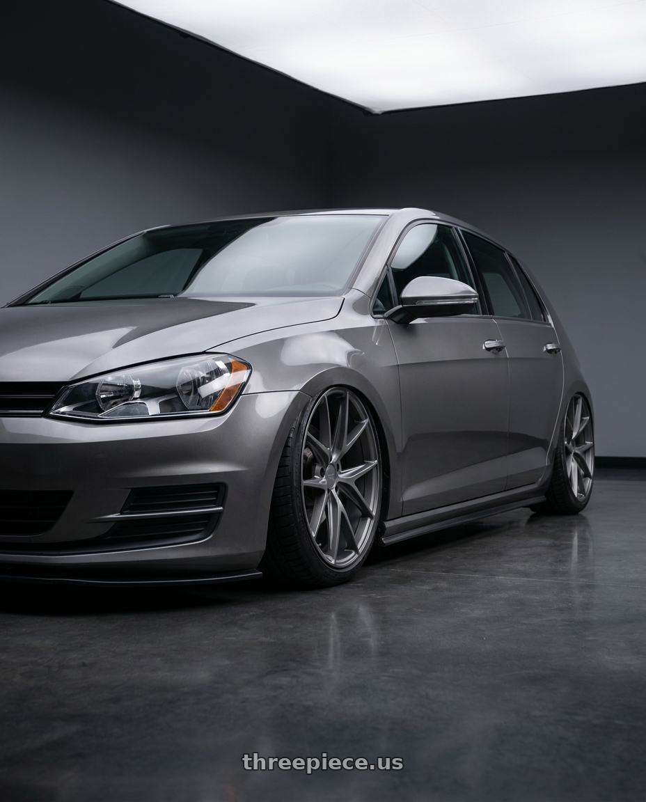 2019 Volkswagen GTI MK7 with Niche 1PC M116 MISANO 5X112 19X8.5 +34 MATTE GUN METAL wheels
