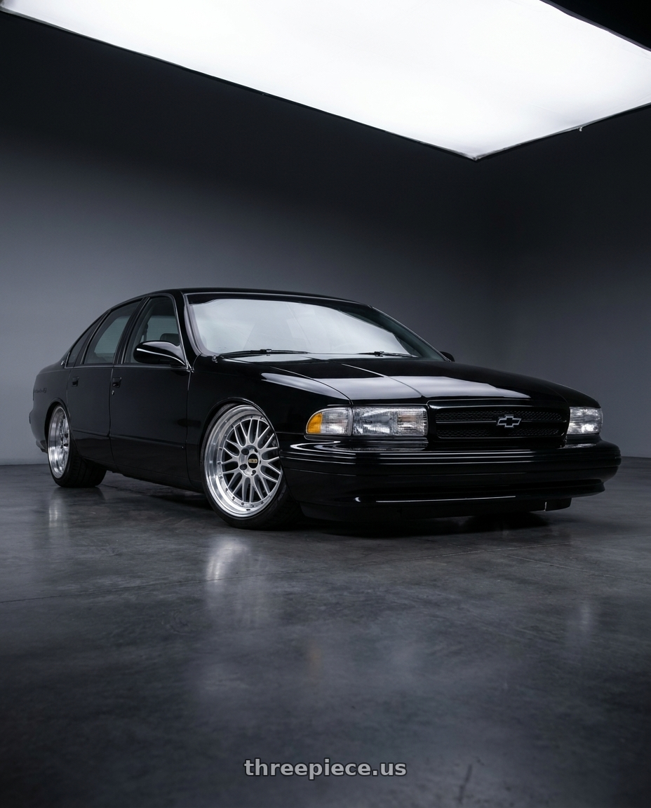 1996 Chevy impala ss with BBS LM 5x114.3 18x9.0+42 Diamond Silver wheels