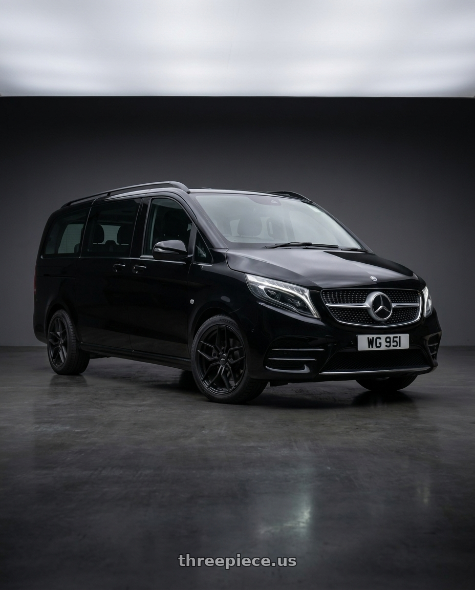 2019 Mercedes-Benz Vito with Vors LP1 5x112 18x8.5  +35 All Matte Black wheels