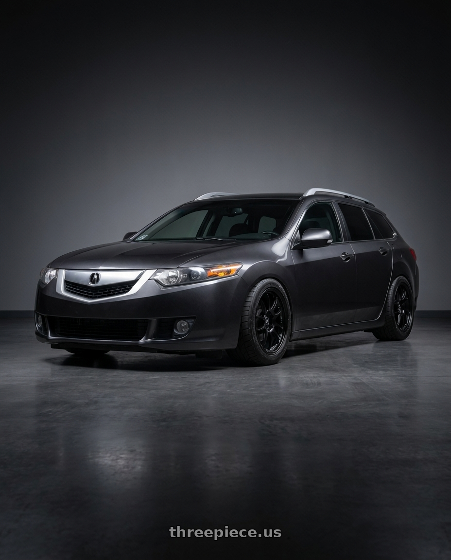 2012 Acura tsx base with Enkei PF01 5x114.3 17x8+50 Black wheels