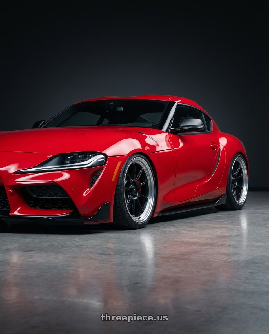 2023 Toyota GR Supra with Konig Countergram 5x112 19x9.5+30 Matte Black / Matte Machined Lip wheels