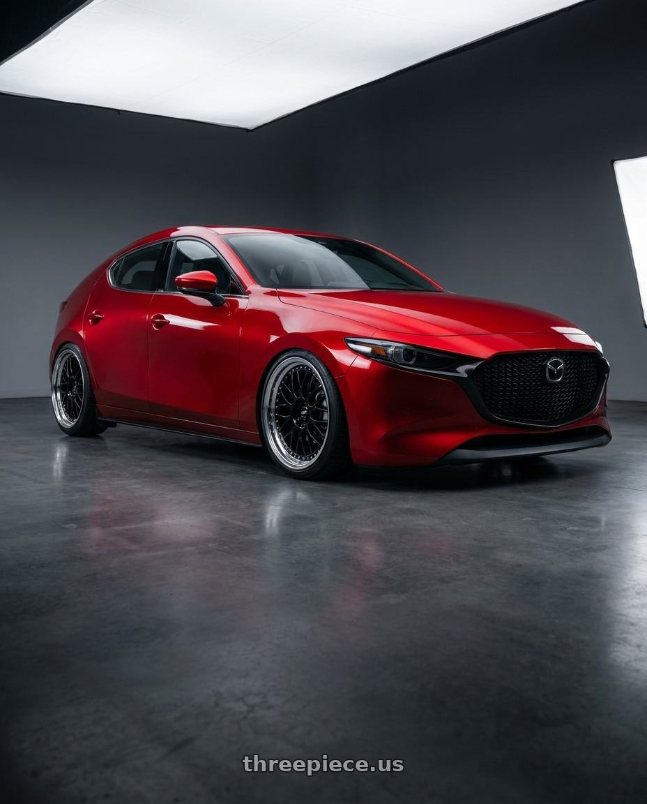 2024 Mazda 3 with Work Zistance W10m 5x114.3 19x8.5+33 S Disk Black wheels