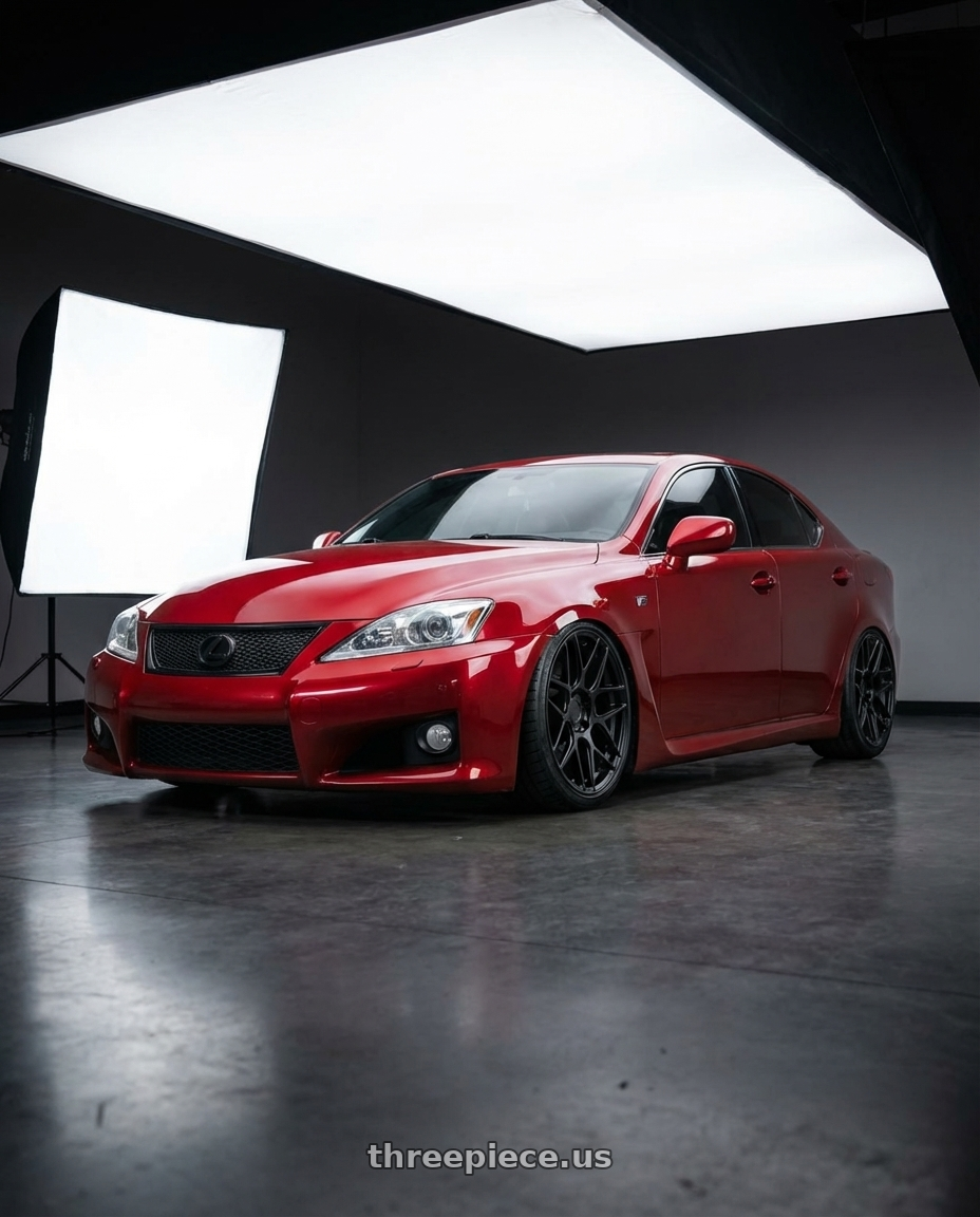2012 Lexus IS-F with Aodhan AFF2 5x114.3 19x9.5+35 Matte Black wheels