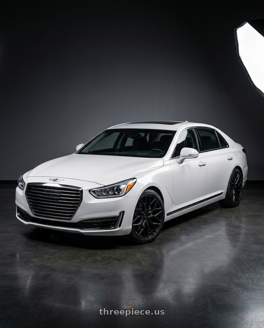 2018 genesis g90 ultimate with Niche 1PC M261 MAZZANTI 5X114.3 20X10.5 +40 MATTE BLACK wheels