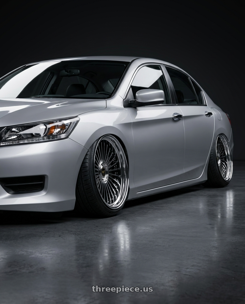 2014 Honda accord lx with Work Emitz Black Polish 5x114.3 19x11.0 +22 wheels
