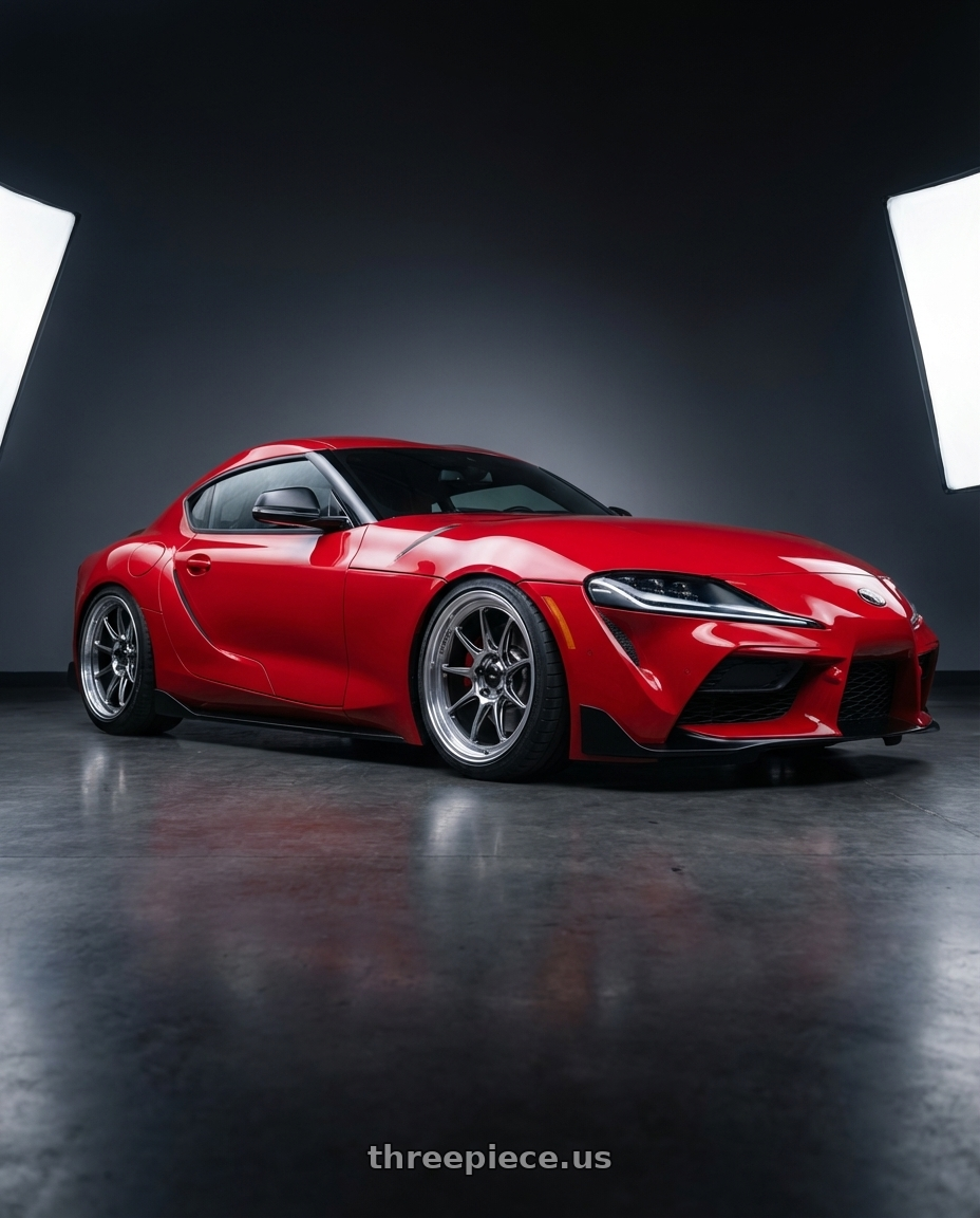 2023 Toyota GR Supra with Konig Countergram 5x112 19x11+40 Hyper Chrome / Machined Lip wheels