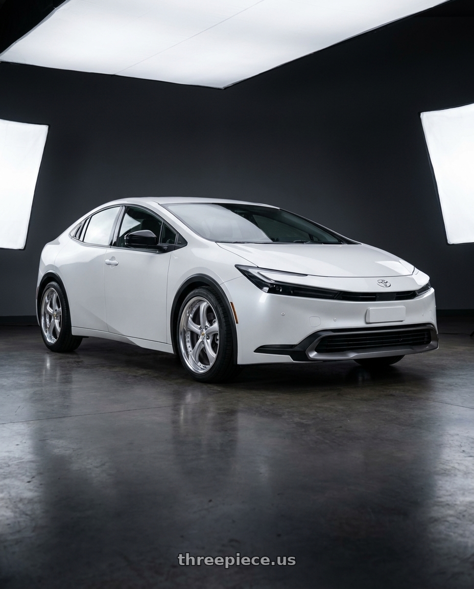 2025 toyota prius limited with Work Wheels VS-KF 5X114.3 19x8.5+35 Light Grey Silver L Disk FULL REVERSE wheels