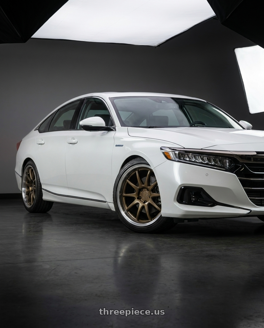 2021 Honda Accord EX-L with Aodhan DS02 5x114.3 19x9.5+30 Bronze w/Machined Lip wheels