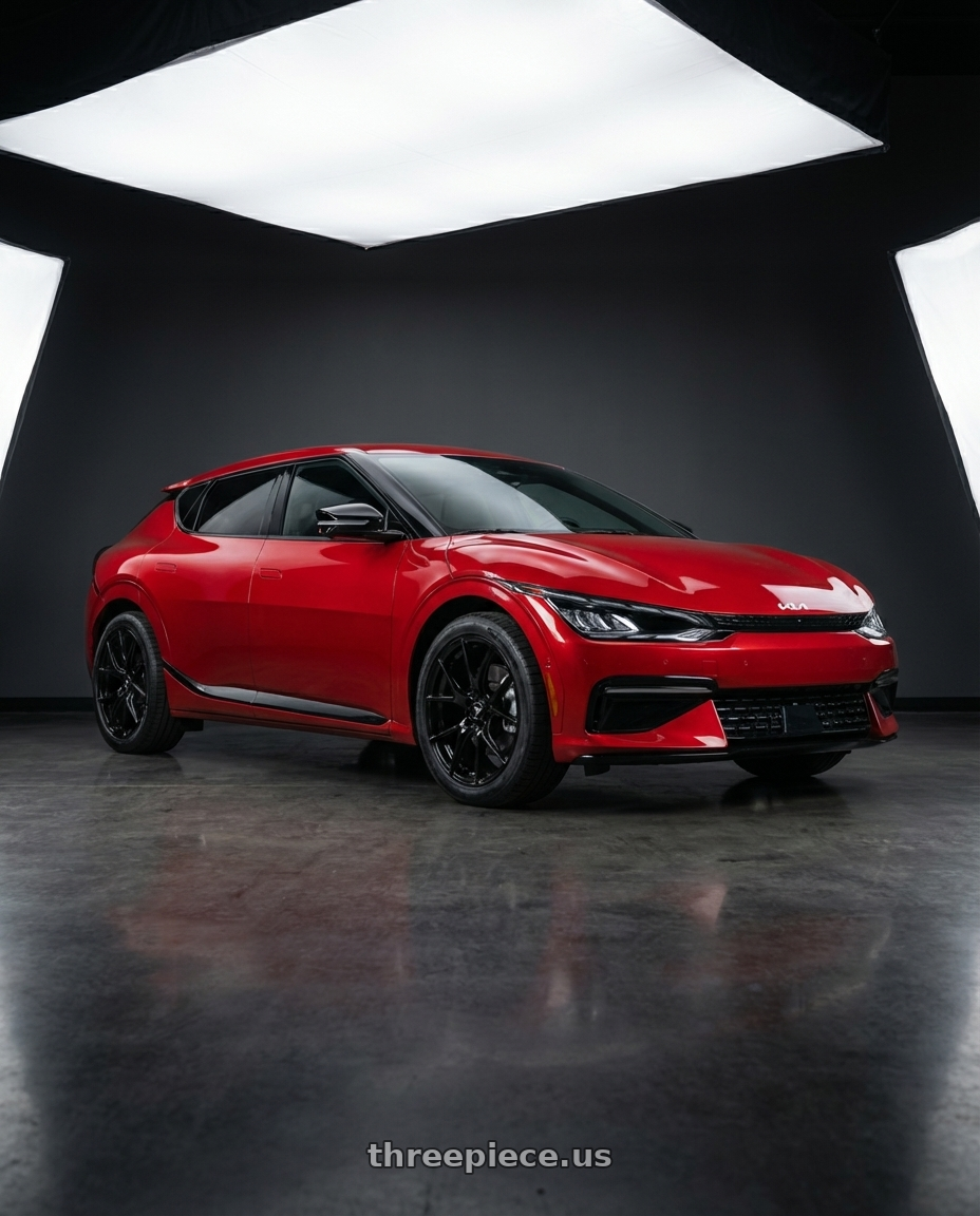 2024 kia ev6 with Fittipaldi 360B 5x114.3 20x8.5 +38 Gloss Black wheels