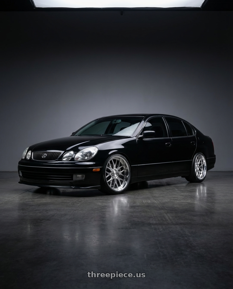 2003 lexus gs300 sport design with Axe AF6 Forged 8x165 22X12 -44 FULLY POLISHED wheels