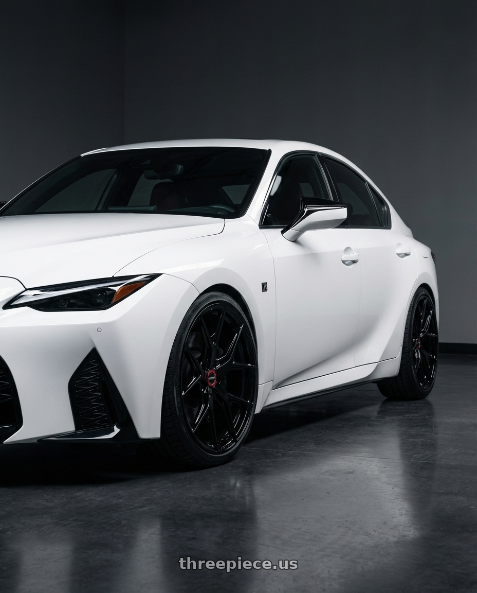 2024 Lexus IS 350 with Vossen HF-5 19x9.5 / 5x114.3 / ET40 / Deep Face / 73.1 - Gloss Black Wheel - HF5-9N63 wheels