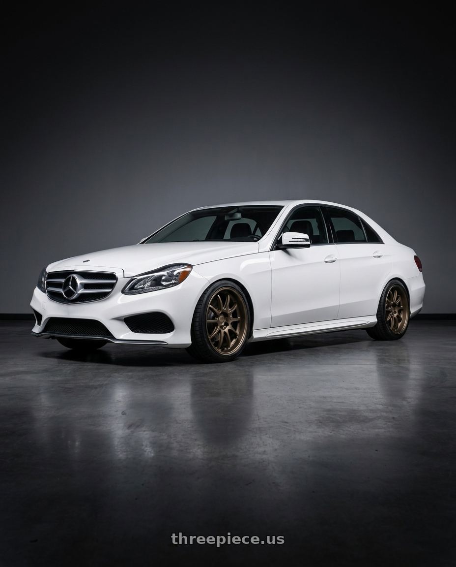 2016 Mercedes Benz e350 with Work Emotion D9r 5x112 19x9.5 +38 Matte Bronze wheels