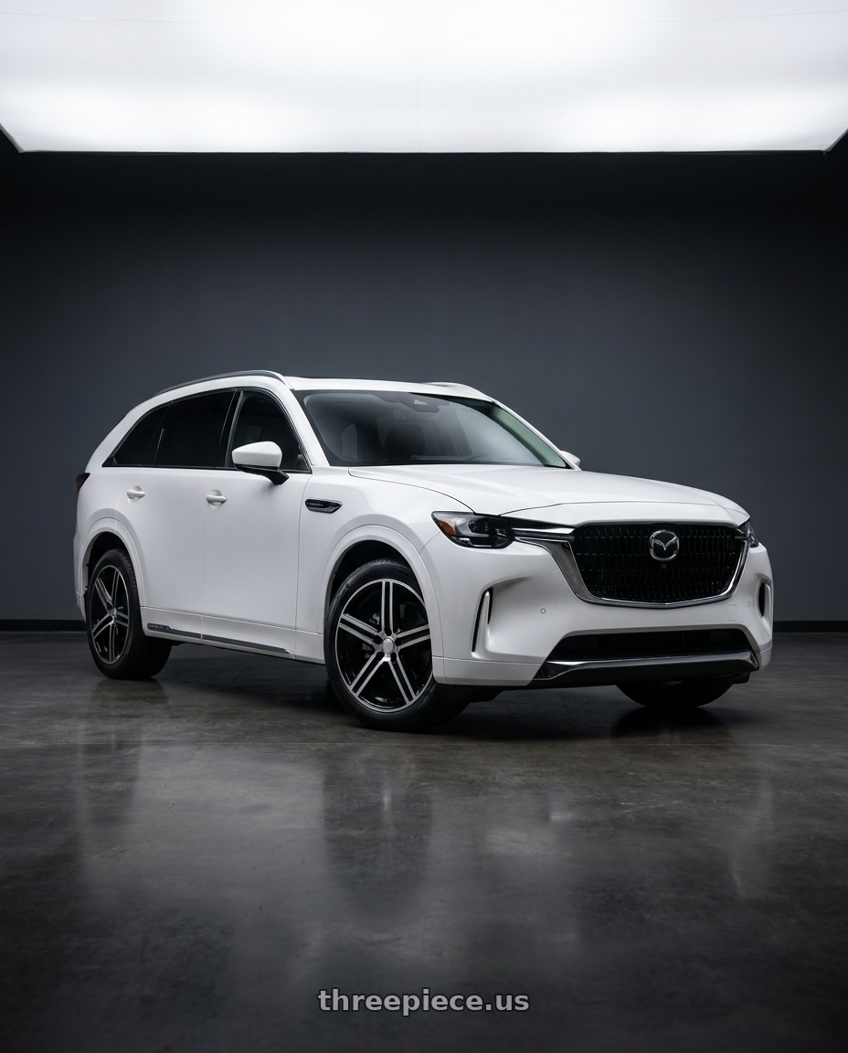 2024 Mazda cx90 with Strada OE Replica Iroc 5x127 20x8.5 +13 Gloss Black Machined wheels