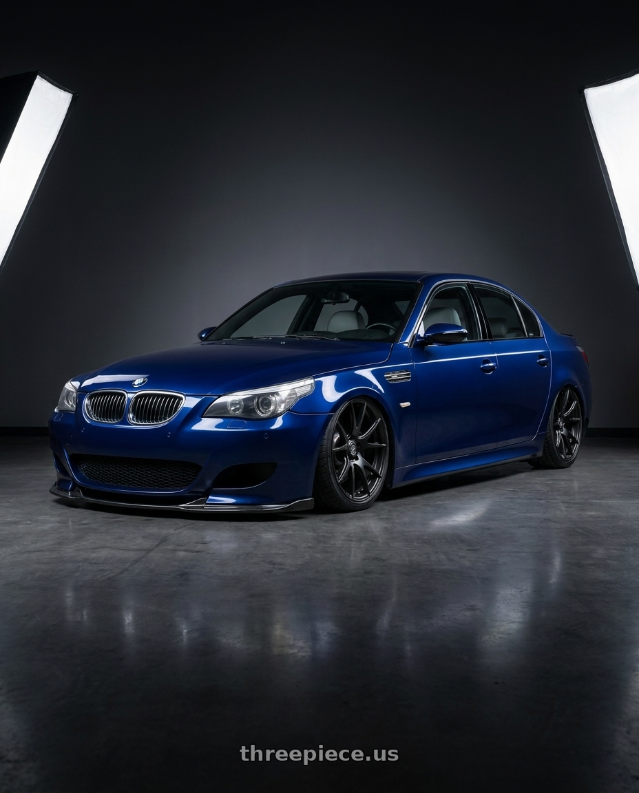 2010 BMW M5 E60 with Forgestar CF5V 5x120 20x12 +52 Satin Black wheels